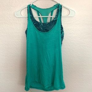 Turquoise Lululemon Tank with Built in Bra